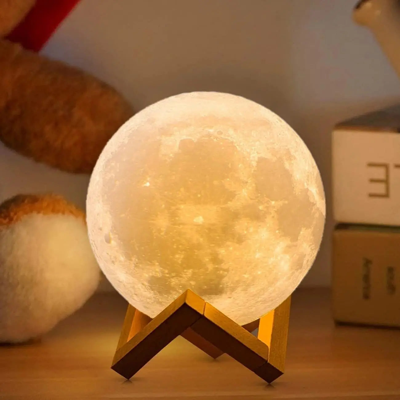 Luna 3D – Lámpara Táctil Recargable