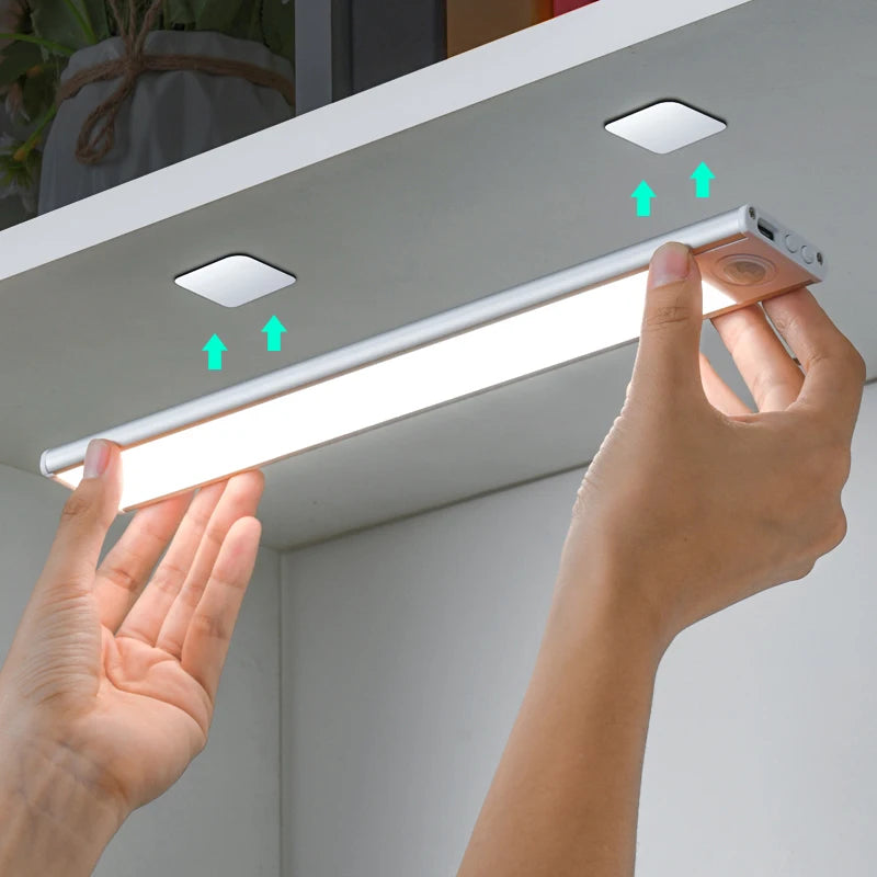 Luz LED Automática de Clóset con Sensor de Movimiento – Recargable, Ultradelgada y Regulable