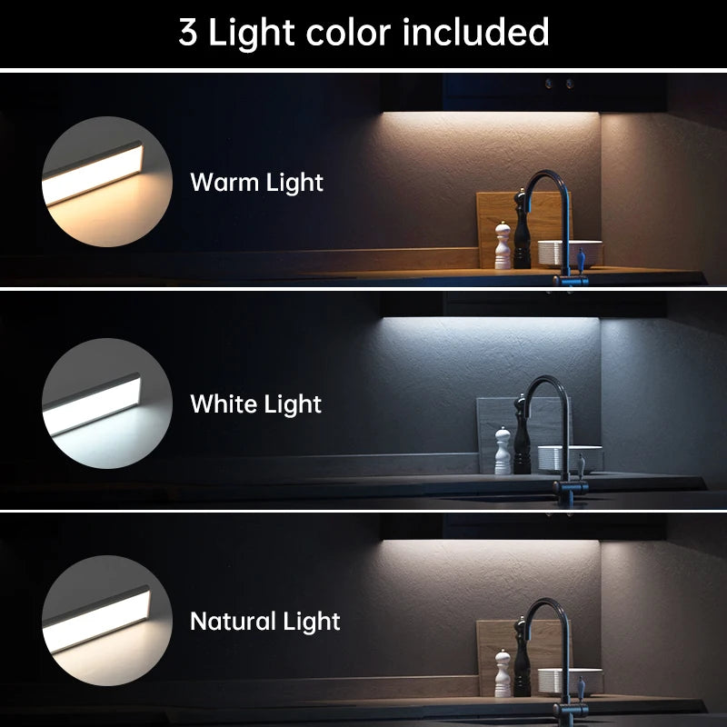 Luz LED Automática de Clóset con Sensor de Movimiento – Recargable, Ultradelgada y Regulable